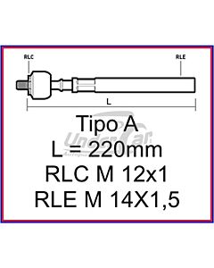 Precap O Axiales R18 FUEGO 85/93 AXIAL L=221 MM M12 X 1