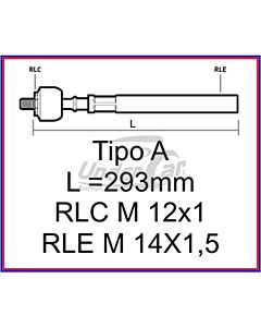 Precap O Axiales TRAFIC 86/... AXIAL L= 293 MM M12 X 1