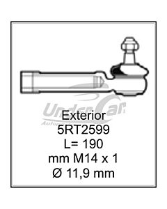 Precap O Axiales FIAT 147 SPAZIO EXTREMO EXTERIOR L= 190 MM M12 X1,5