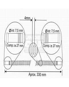 MANGUERA CORRUGADA  Manguera corrugada 330mm bocas 7,5 mm