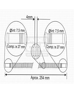 MANGUERA CORRUGADA  Manguera corrugada 254mm bocas 7,5 mm