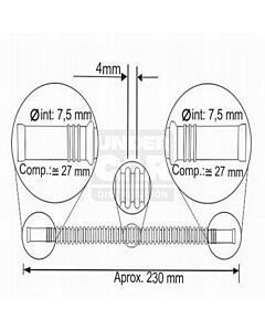 MANGUERA CORRUGADA  Manguera corrugada 230mm bocas 7,5mm