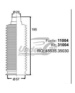 Fuelle De Direccion F. DIR. TOYOTA HILUX SW4 HI. IZQUIERDO - DER