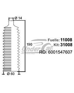 Fuelle De Direccion F. DIR. RENAULT LOGAN SANDERO IZQUIERDO - DER