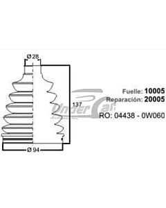 Fuelle De Transmision TOYOTA HILUX SW4 98-02 L. RUEDA