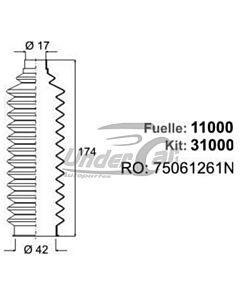 Kit Fuelle De Direccion VOLKSWAGEN VW 1500 MEC. IZQUIERDA