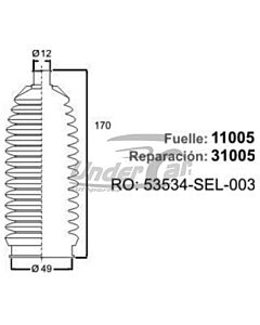 Kit Fuelle De Direccion HONDA FIT (02...) IZQ-DER