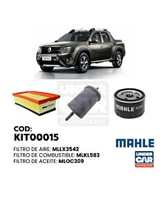 KIT DE FILTROS RENAULT OROCH DUSTER 1.6 2.0 ( KL583 - LX3542 - OC309 ) Sin filtro de habitaculo