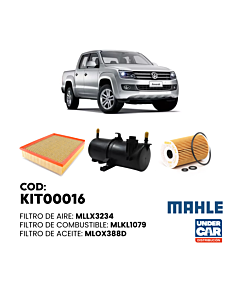 KIT DE FILTROS VOLKSWAGEN VW AMAROK DESDE 2015/… CON SENSOR ( KL1079 - LX3234 - OX388D ) Sin filtro de habitaculo