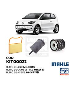 KIT DE FILTROS VOLKSWAGEN VW UP 1.0 ( KL583 - LX3306 - OC977/1 ) Sin filtro de habitaculo