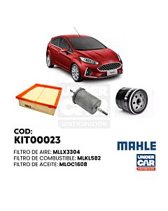 KIT DE FILTROS FORD FIESTA KINETIC MOTOR SIGMA ( KL582 - LX3304 - OC235 ) Sin filtro de habitaculo