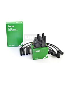 KIT BOBINA CABLES (LEIG001/LEIHTF02SC) FORD ECOSPORT / FIESTA / FOCUS /  KA /  MONDEO - MOTOR ZETEC / ROCAM (BOBINA FICHA GRANDE)