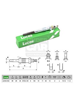 BUJIA LEIGG002 CITROËN AX 1.5 D TUD5 - VJY PEUGEOT 106 1.5 D TUD5-VJZ PEUGEOT 306 1.9 D DW8 - WJZ PEUGEOT 306 1.9 D Break DW8 - WJZ PEUGEOT Expert 1.