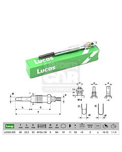 BUJIA LEIGG005  RENAULT Clio 1.9 D F8Q 630 / 662 RENAULT Kangoo 1.9 D F8Q 630 / 662 RENAULT Rodeo 1.9 D F8Q RENAULT Trafic 1.9 D F8Q RENAULT Trafic 1.