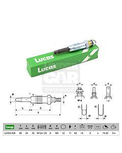 BUJIA LEIGG006  ALFA ROMEO 145 1.9 TD AR 33.601 / AR 67.501 ALFA ROMEO 146 1.9 TD AR 33.601 / CITROËN BX 1.9 D / TD DJZ (XUD9Y), 162, D9A (XUD9) CITR