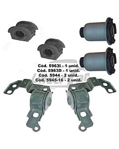 Juego De Suspension (Bujes) JUEGO BUJES UNO FASE II 6 PIEZAS