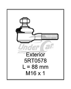 FIAT 125 63/82 EXTREMO EXTERIOR. L = 88 MM M16 X 1
